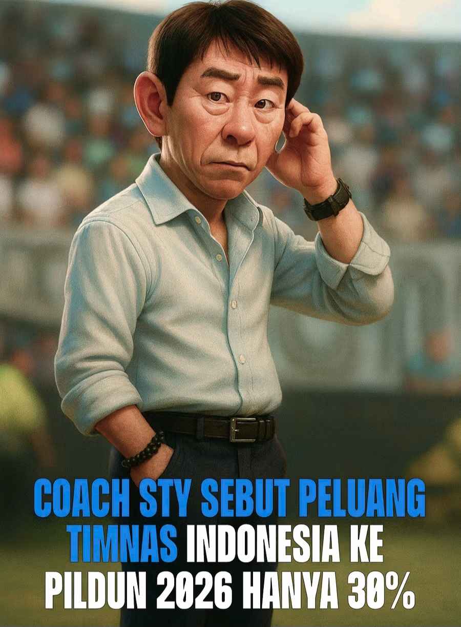 peluang Indonesia ke Piala Dunia hanya 30 persen