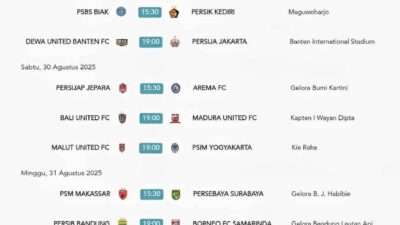 Jadwal Super League Pekan ke 4