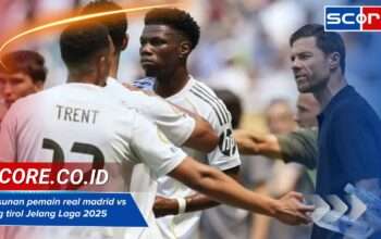Susunan pemain real madrid vs wsg tirol Jelang Laga 2025