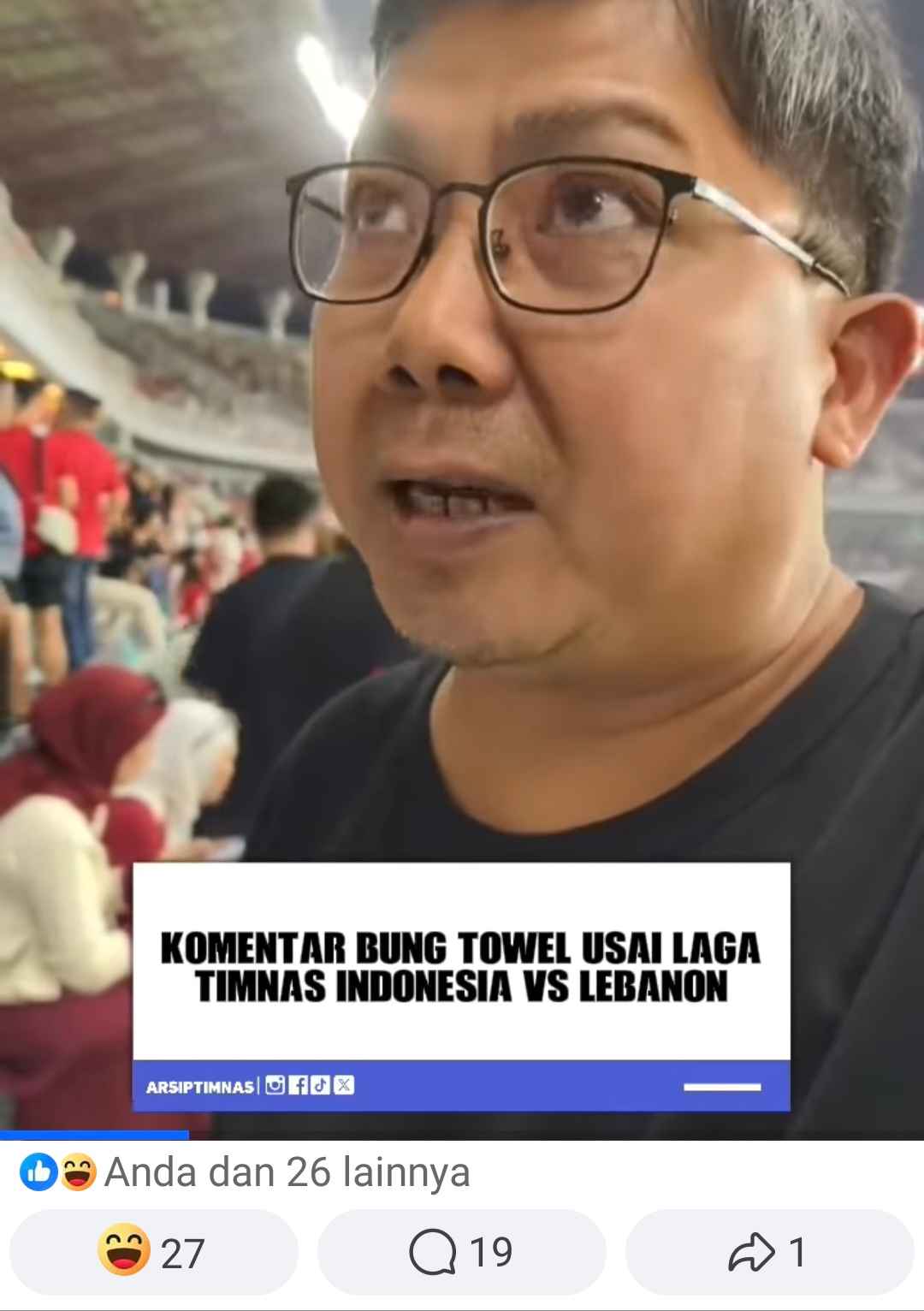 Kemana Bung Towel? Zaman STY Berisik, Sekarang Ko Lembek? Video Towel Memuji Kluivert dari Laman Facebook@ArsipTimnas