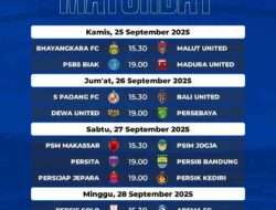 Jadwal Super League Pekan 7, Catat Tanggalnya Mulai Kamis 25 September 2025
