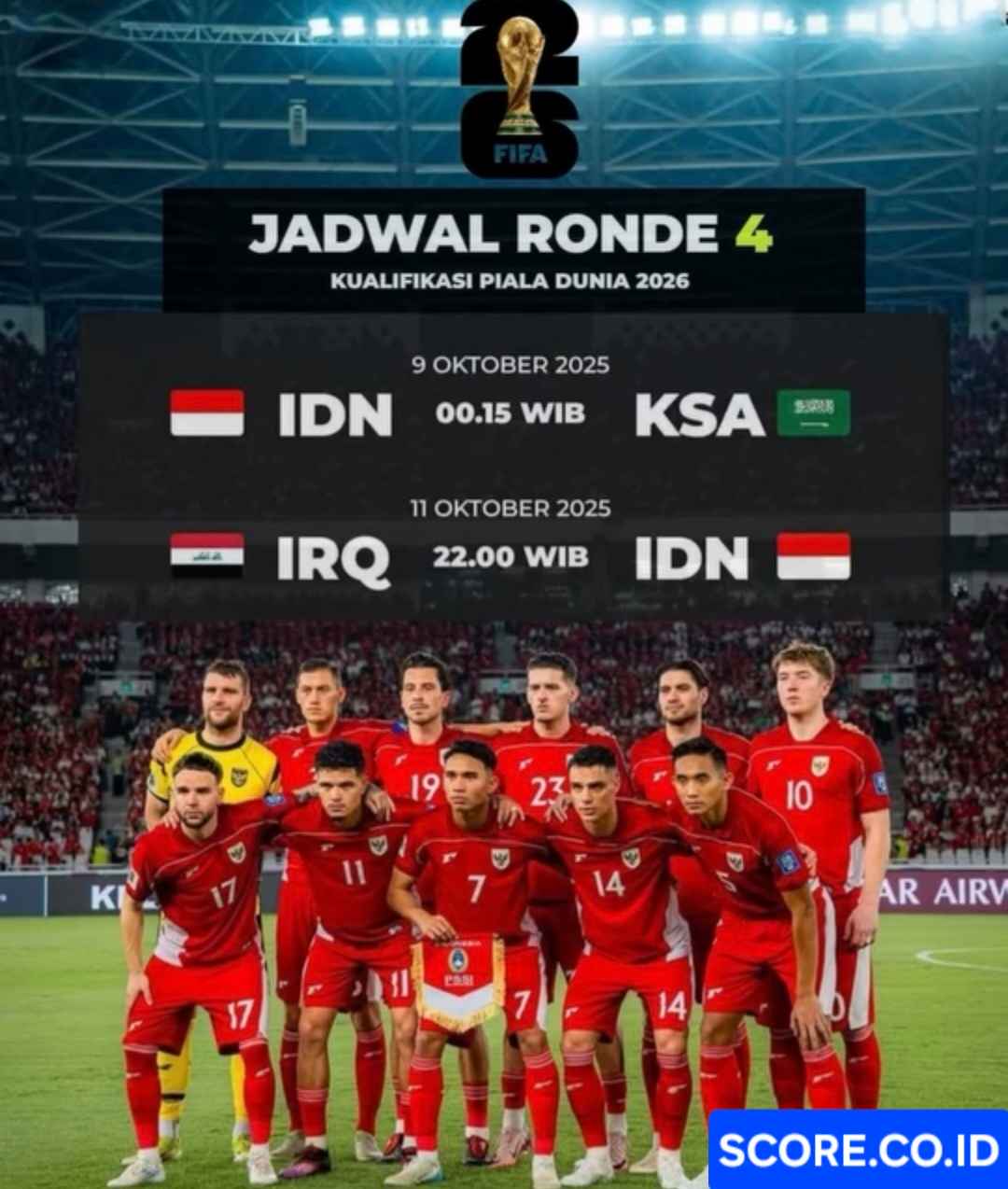 Jadwal Timnas Indonesia Round 4 jam Berapa? Dan Tayang Dimana?