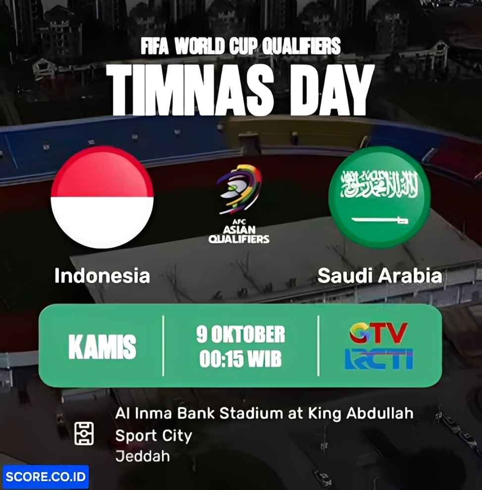 Head To Head Indonesia vs Arab Saudi Sepanjang Sejarah Pertemuan