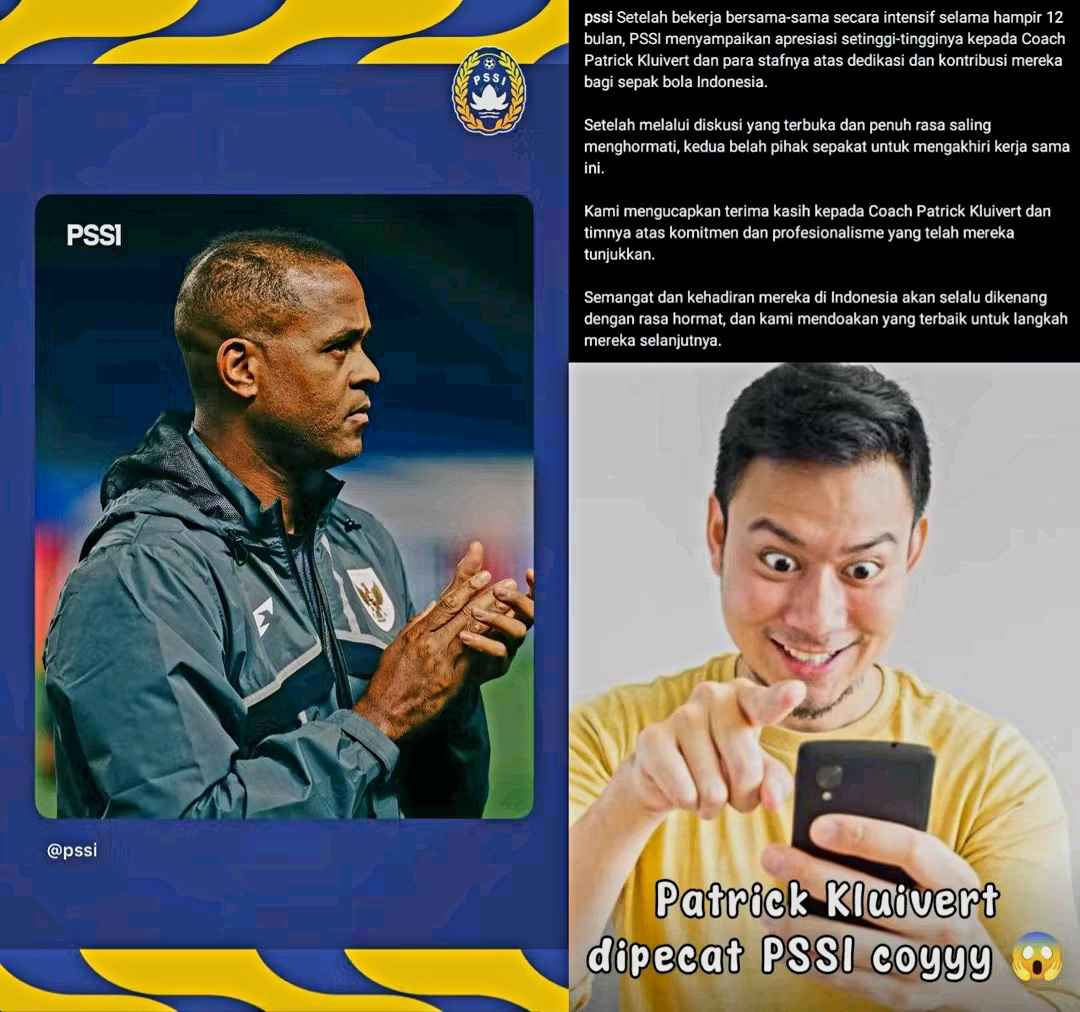 Resmi Patrick Kluivert Dipecat!