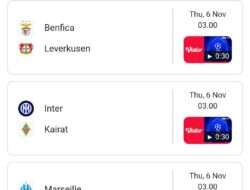Jadwal UCL Malam Ini: Pekan ke 4 Banyak Big Match di 4 Sampai 6 November 2025