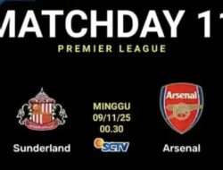 Prediksi Skor Arsenal vs Sunderland Pekan ke-11 Liga Inggris, Dinihari Jam 00.45 2025