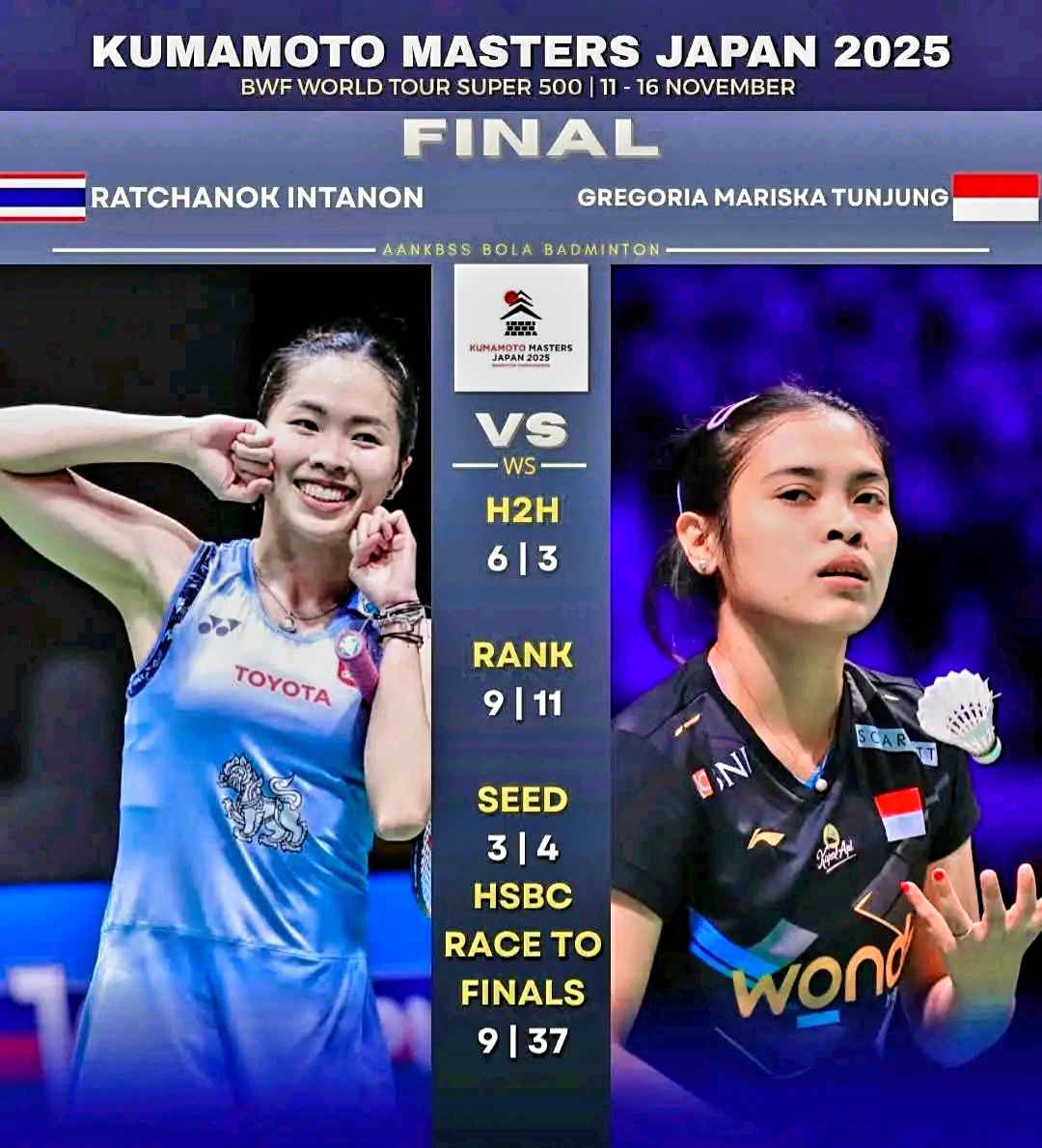 Jadwal Final Jepang Masters 2025: Indonesia Hanya Turunkan 1 Wakil