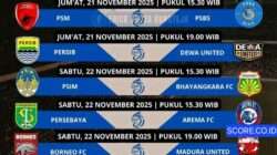 Jadwal Super League Pekan 13 Musim 2025/2026, Link Live Streaming dan Rekap Lengkap Jadwal Super League Pekan 13 Musim 2025/2026
