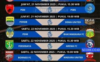 Jadwal Super League Pekan 13 Musim 2025/2026, Link Live Streaming dan Rekap Lengkap