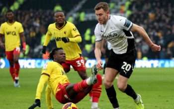 Prediksi Skor Derby vs Watford 22 November 2025: Liga Champions Pekan ke 16